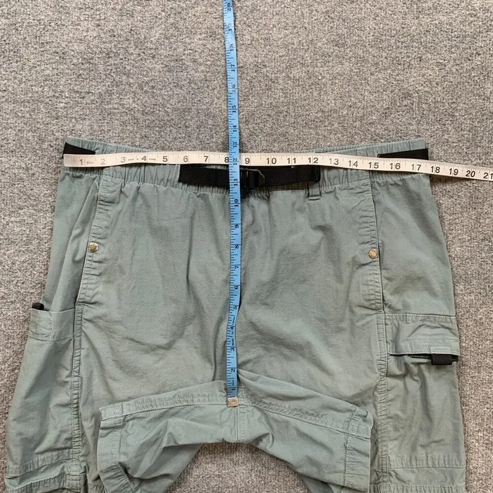 The North Face Shorts Mens L Large Slate Cotton Stretch Ripstop Cargo Belted